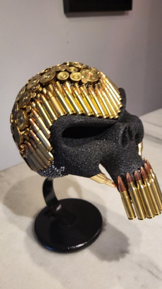 Punisher Skull 2 bullet shell sculpture